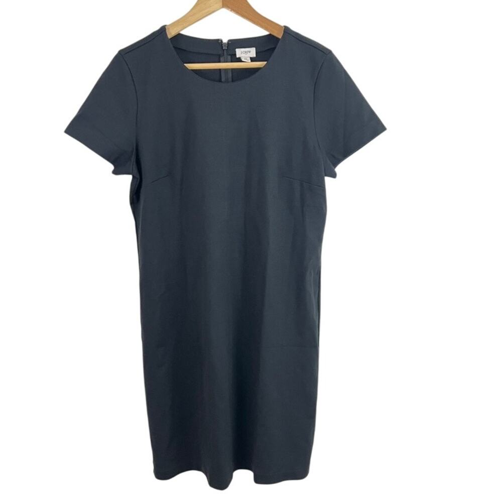 J. Crew Factory Short Sleeve Ponte Knit Dress Black Size 10